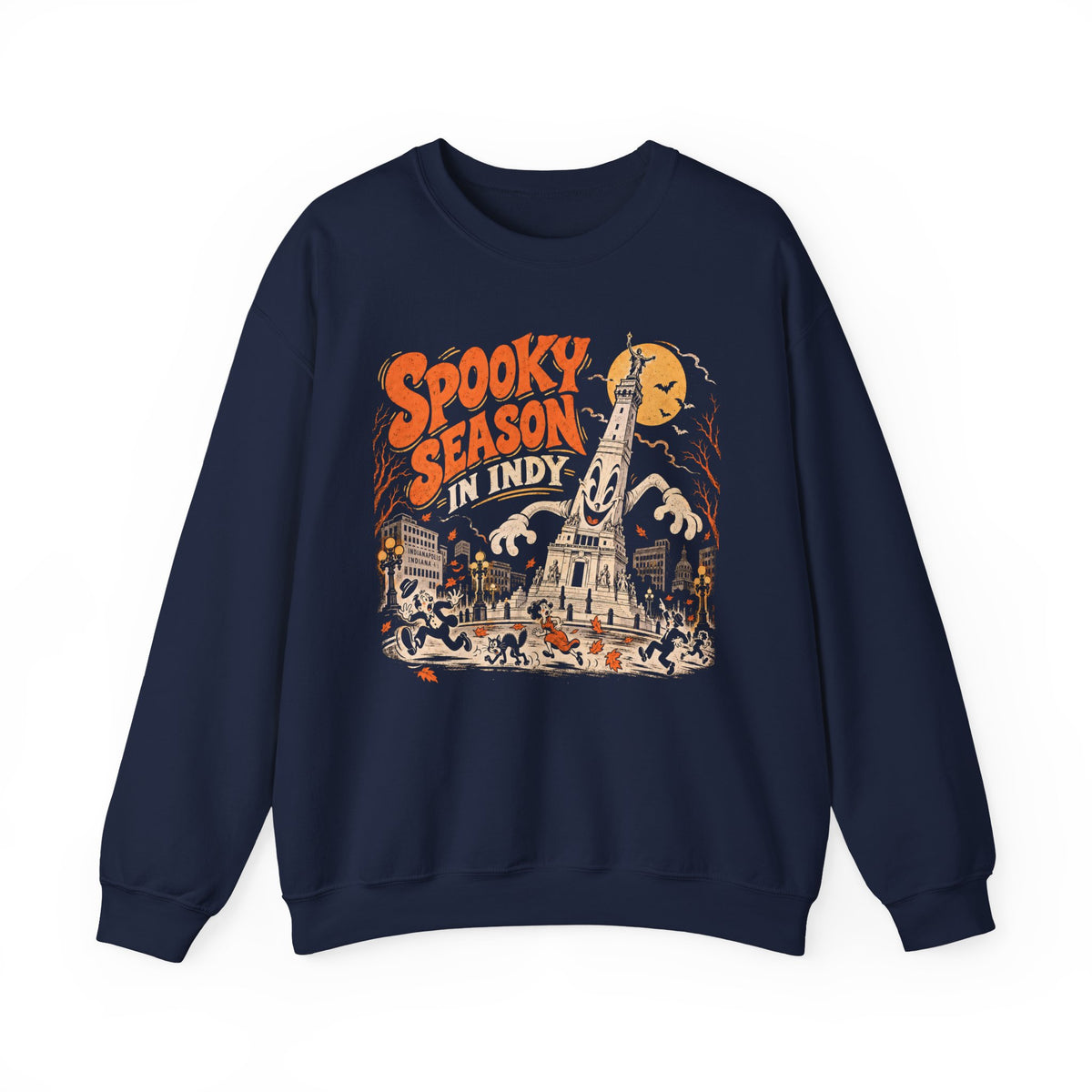 Spooky Season in Indy – Indianapolis Halloween Gildan 18000 Sweatshirt