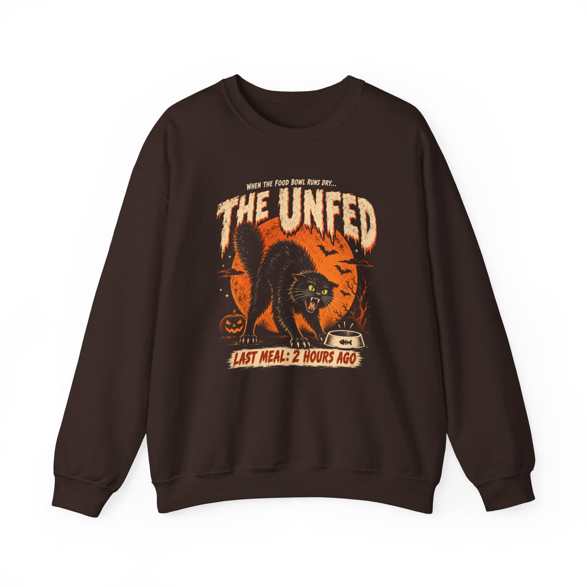 The Unfed – Funny Black Cat Halloween Gildan 18000 Sweatshirt