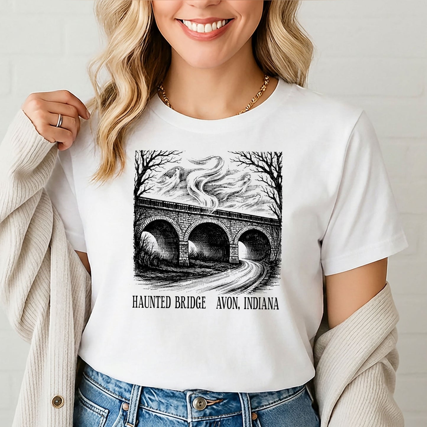 Haunted Bridge in Avon Indiana T-Shirt