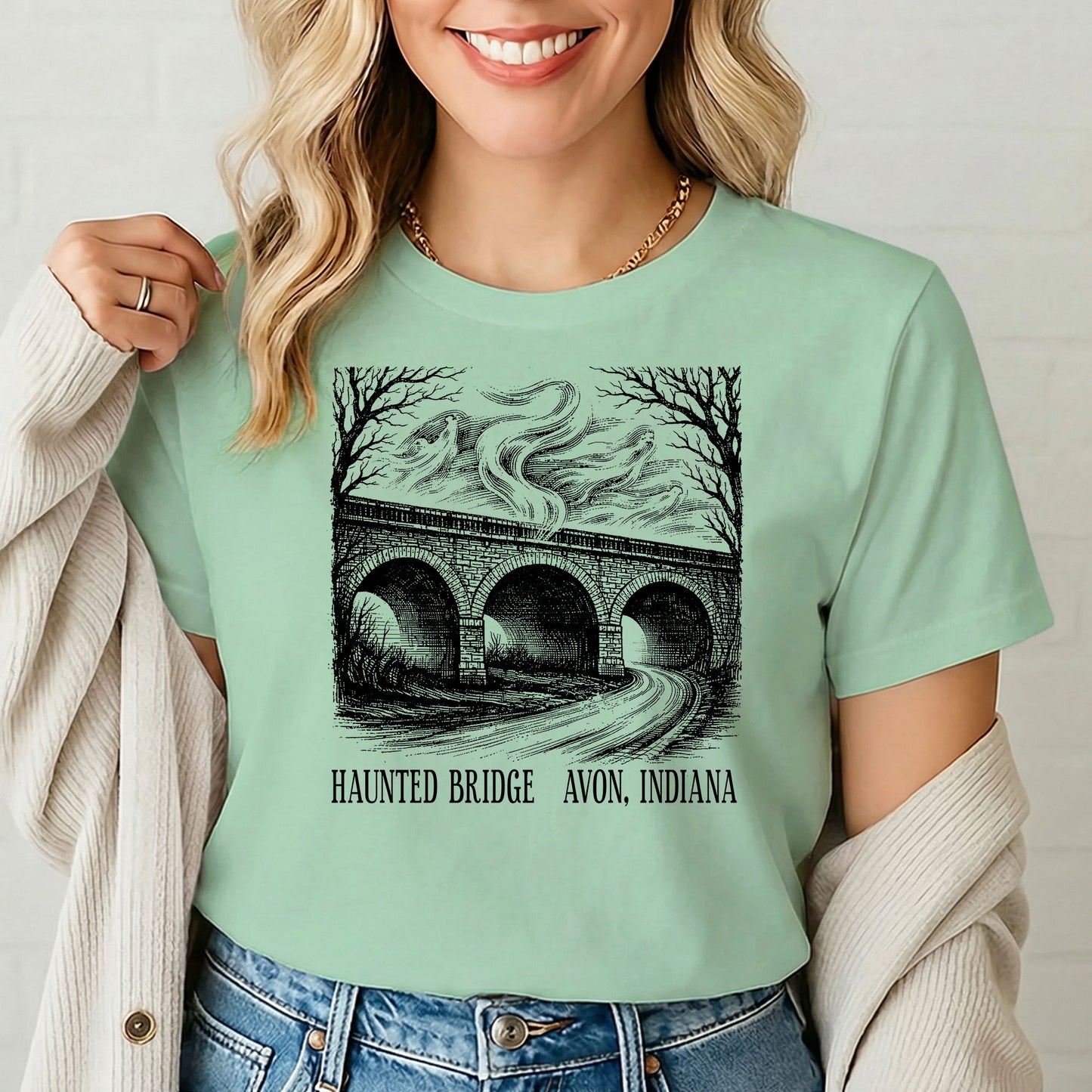 Haunted Bridge in Avon Indiana T-Shirt