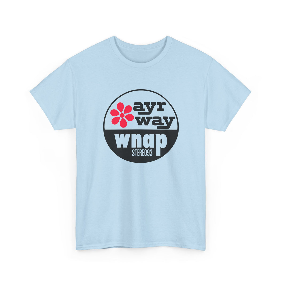 T-Shirt — Vintage 'ayr way wnap' Retro Logo Tee (Flower Graphic)