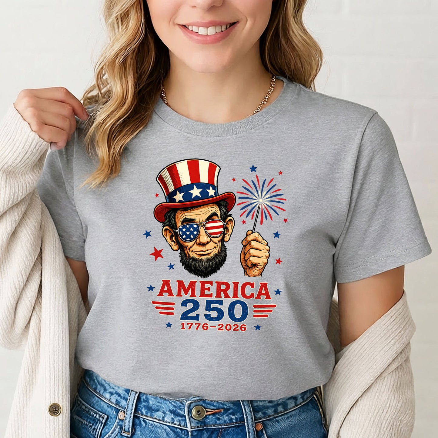 America 250 Lincoln T-Shirt