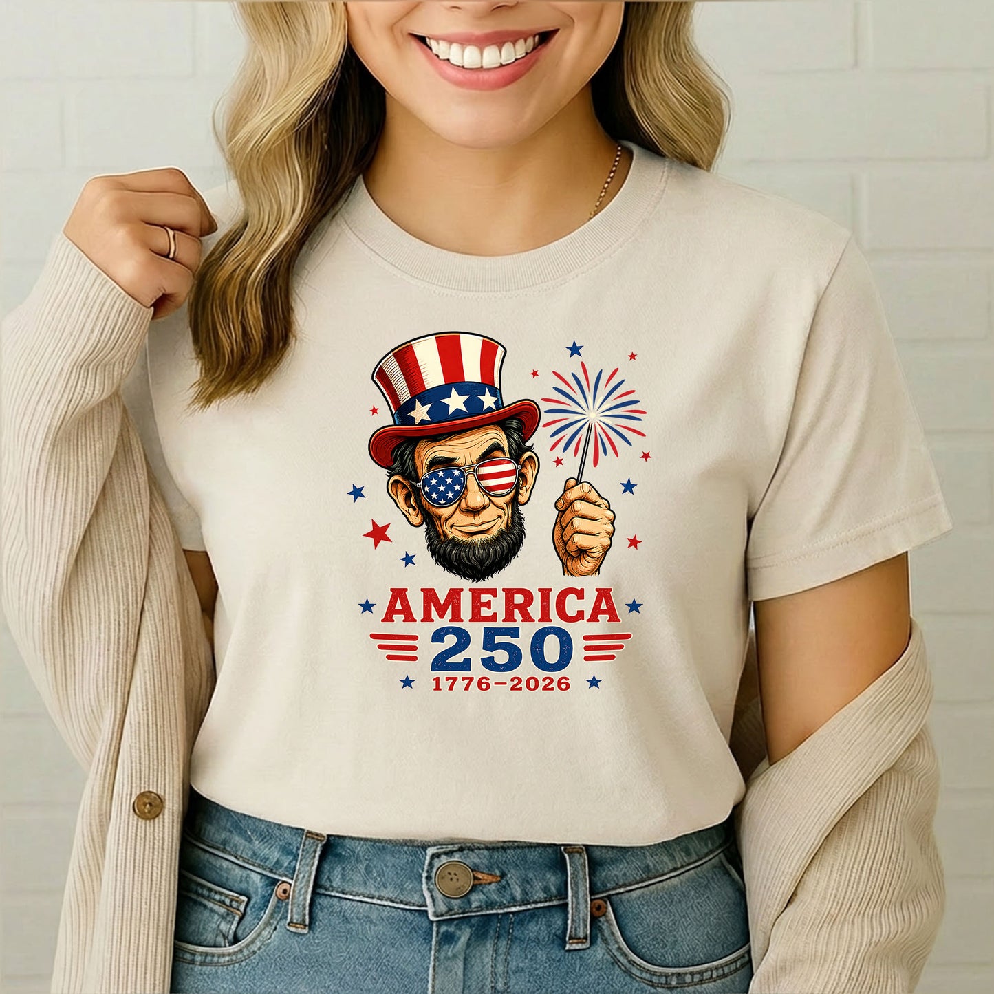 America 250 Lincoln T-Shirt
