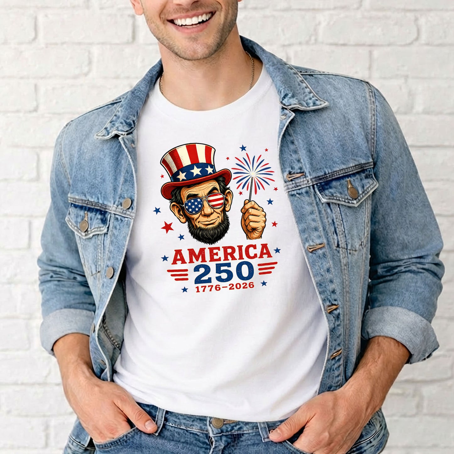 America 250 Lincoln T-Shirt
