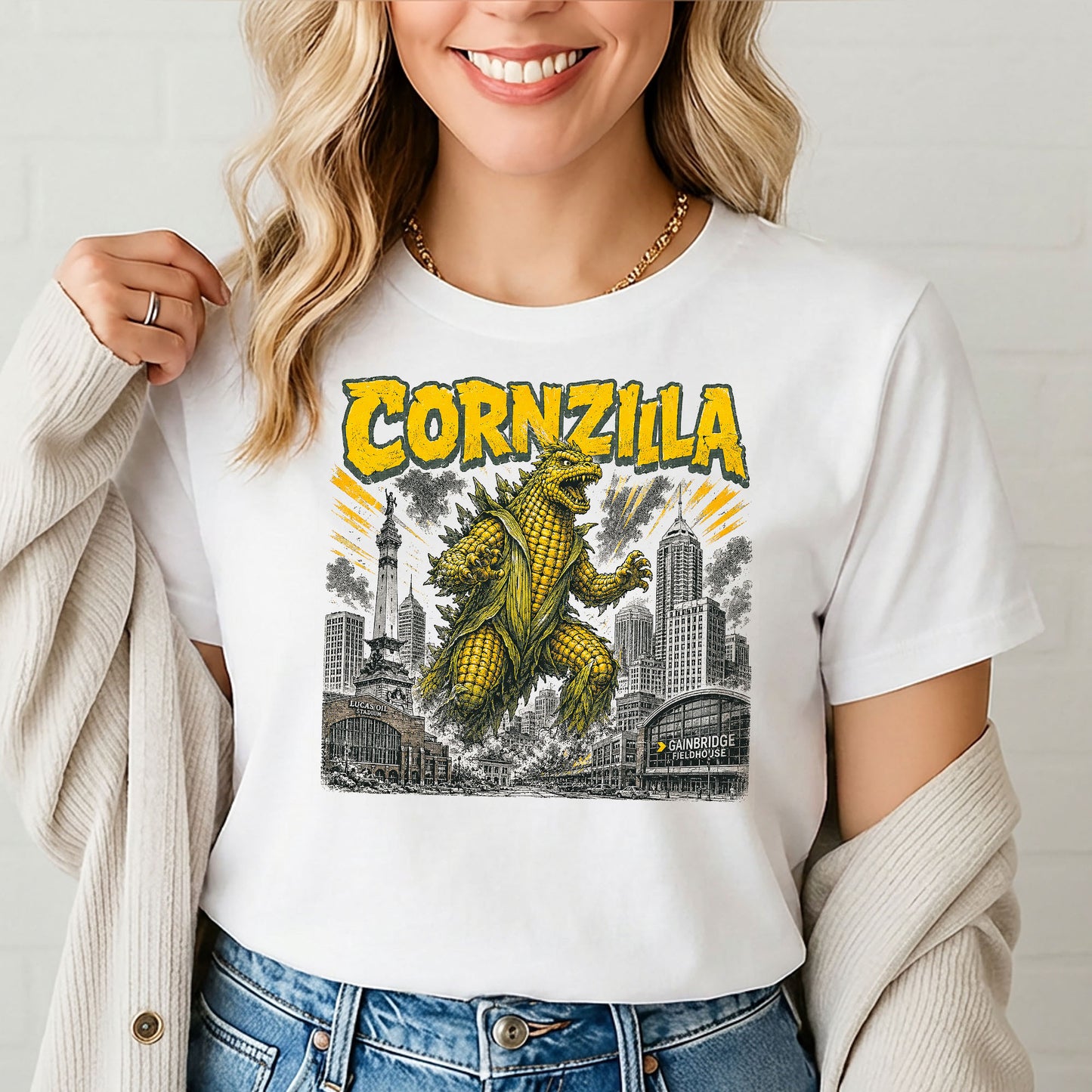 Cornzilla Indianapolis Monster Movie T-Shirt