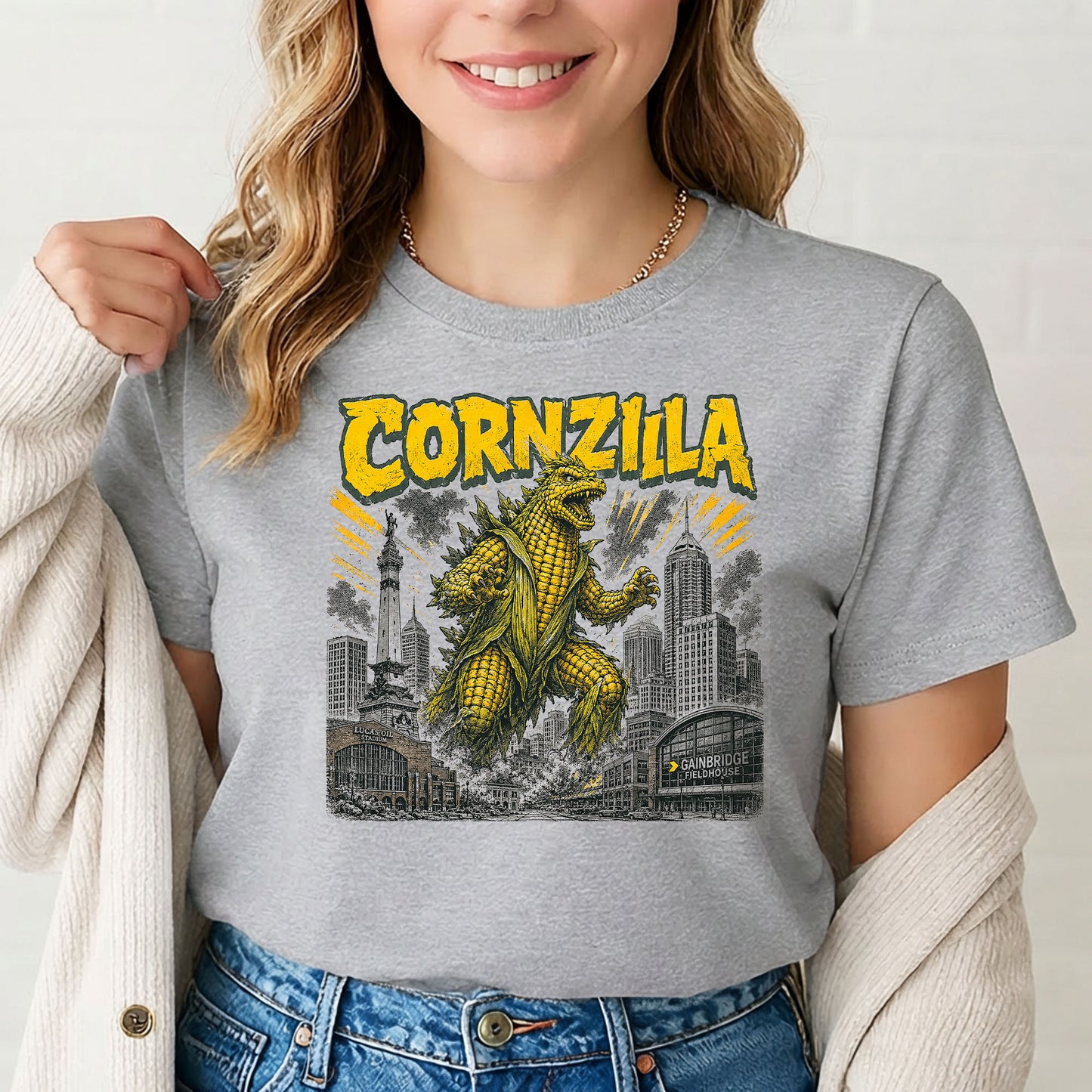 Cornzilla Indianapolis Monster Movie T-Shirt