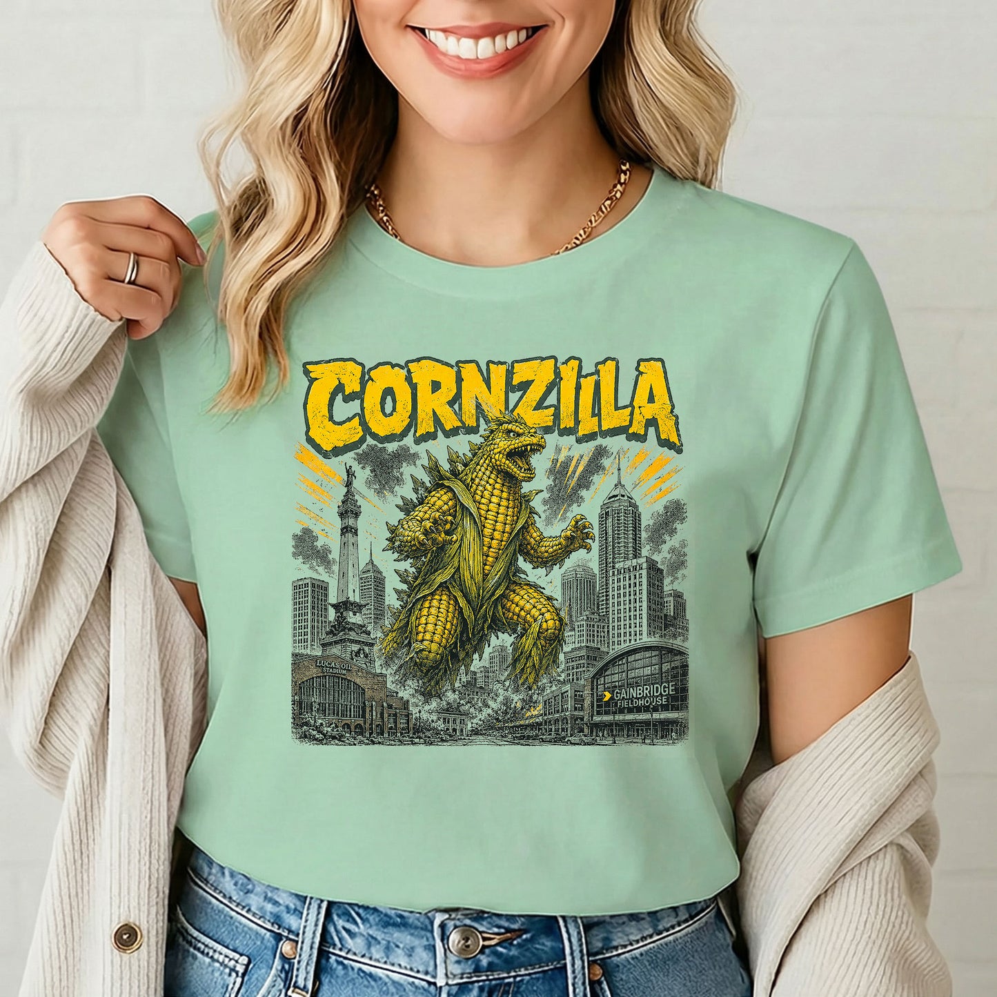 Cornzilla Indianapolis Monster Movie T-Shirt