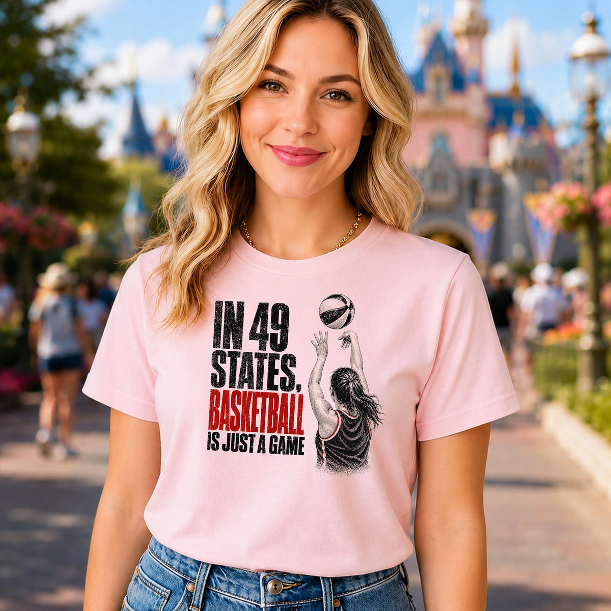 In 49 States Basketball Is Just a Game – Indiana Basketball Gildan 5000 T-Shirt