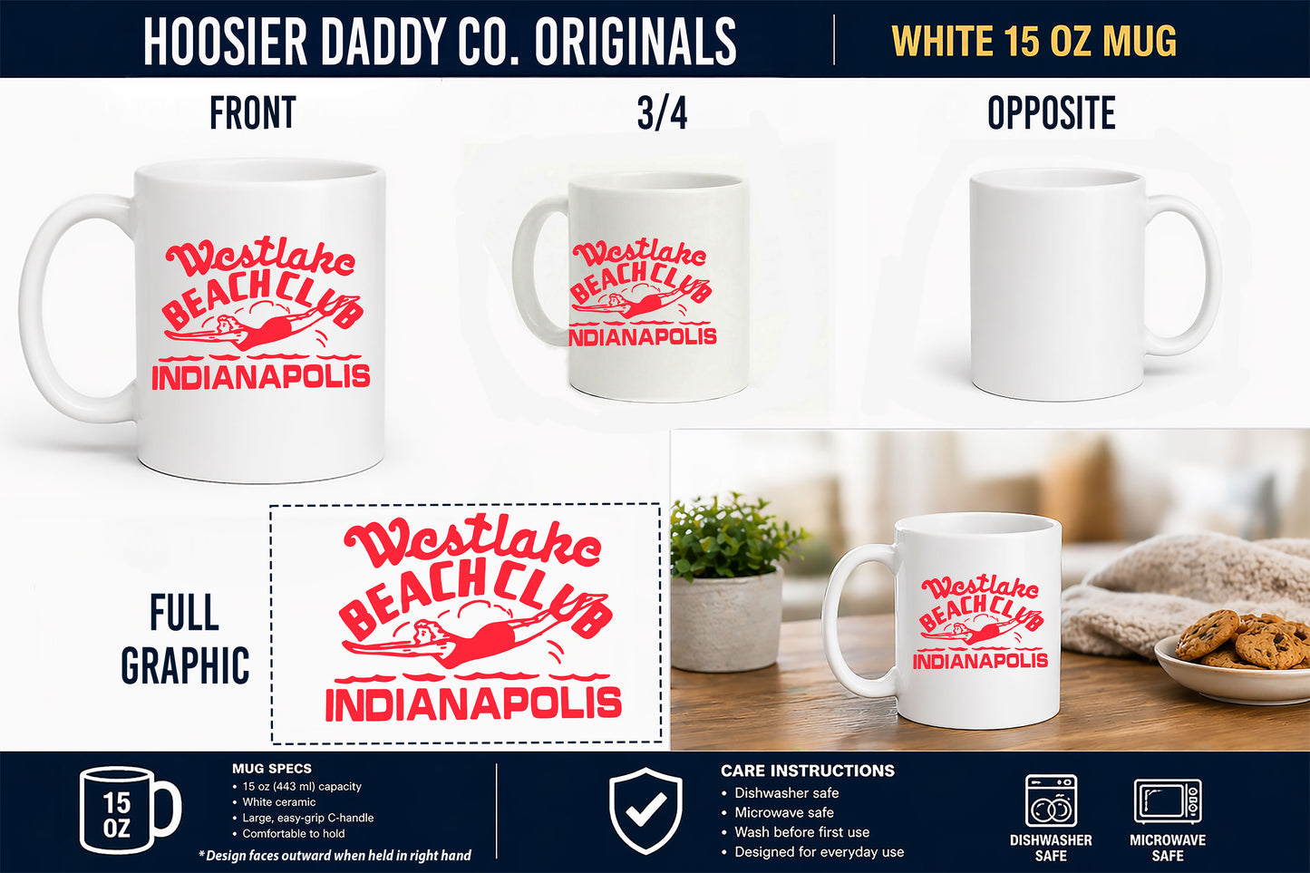 Westlake Beach Club Indianapolis Coffee Mug