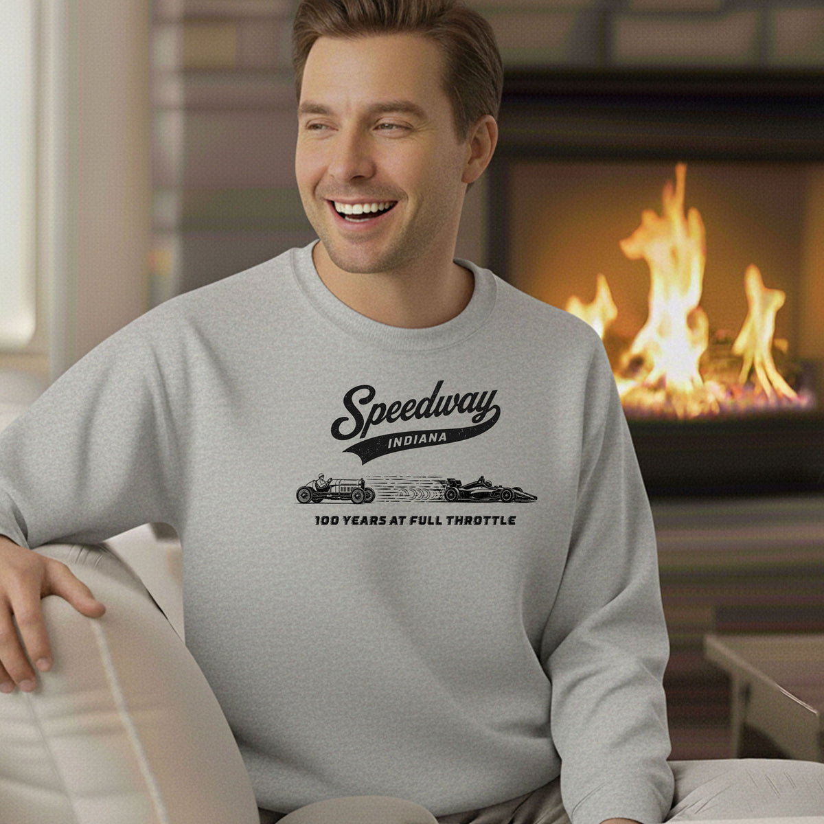 Speedway Indiana 100 Years at Full Throttle Sweatshirt