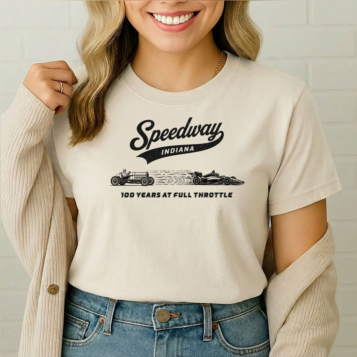 Speedway Indiana 100 Years at Full Throttle T-Shirt