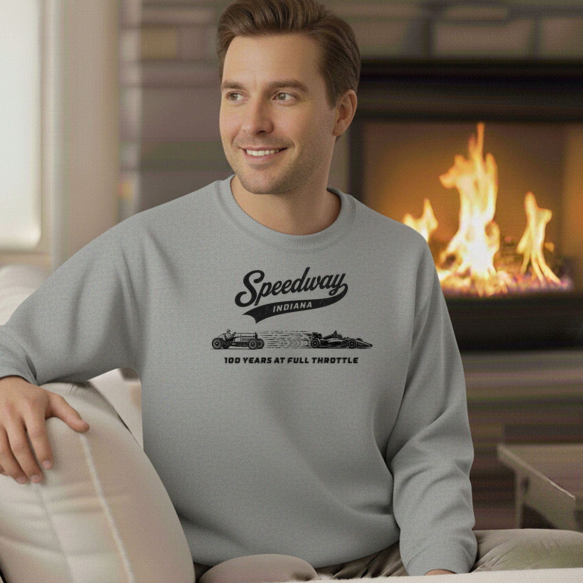 Speedway Indiana 100 Years at Full Throttle Sweatshirt