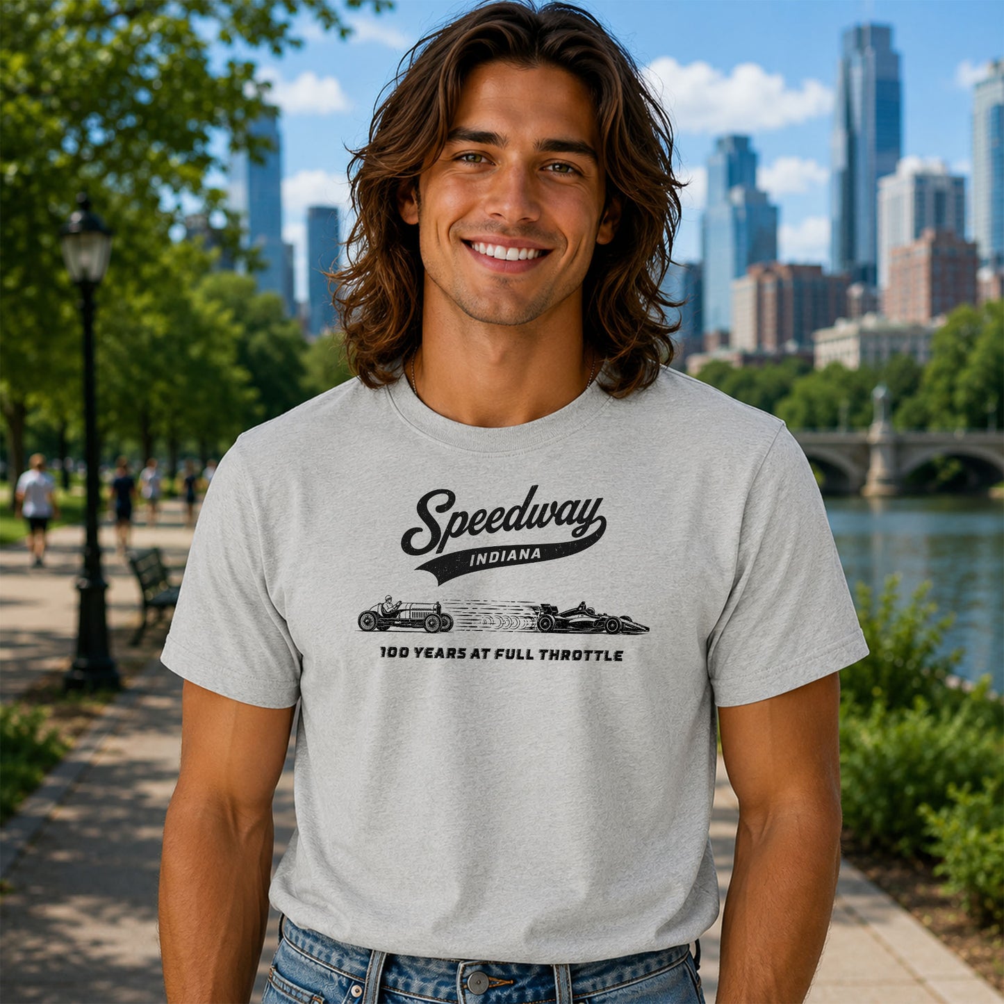 Speedway Indiana 100 Years at Full Throttle T-Shirt