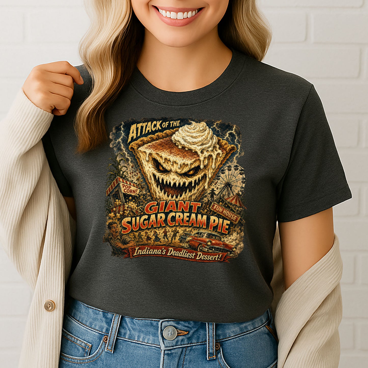 Attack of the Giant Sugar Cream Pie Tee