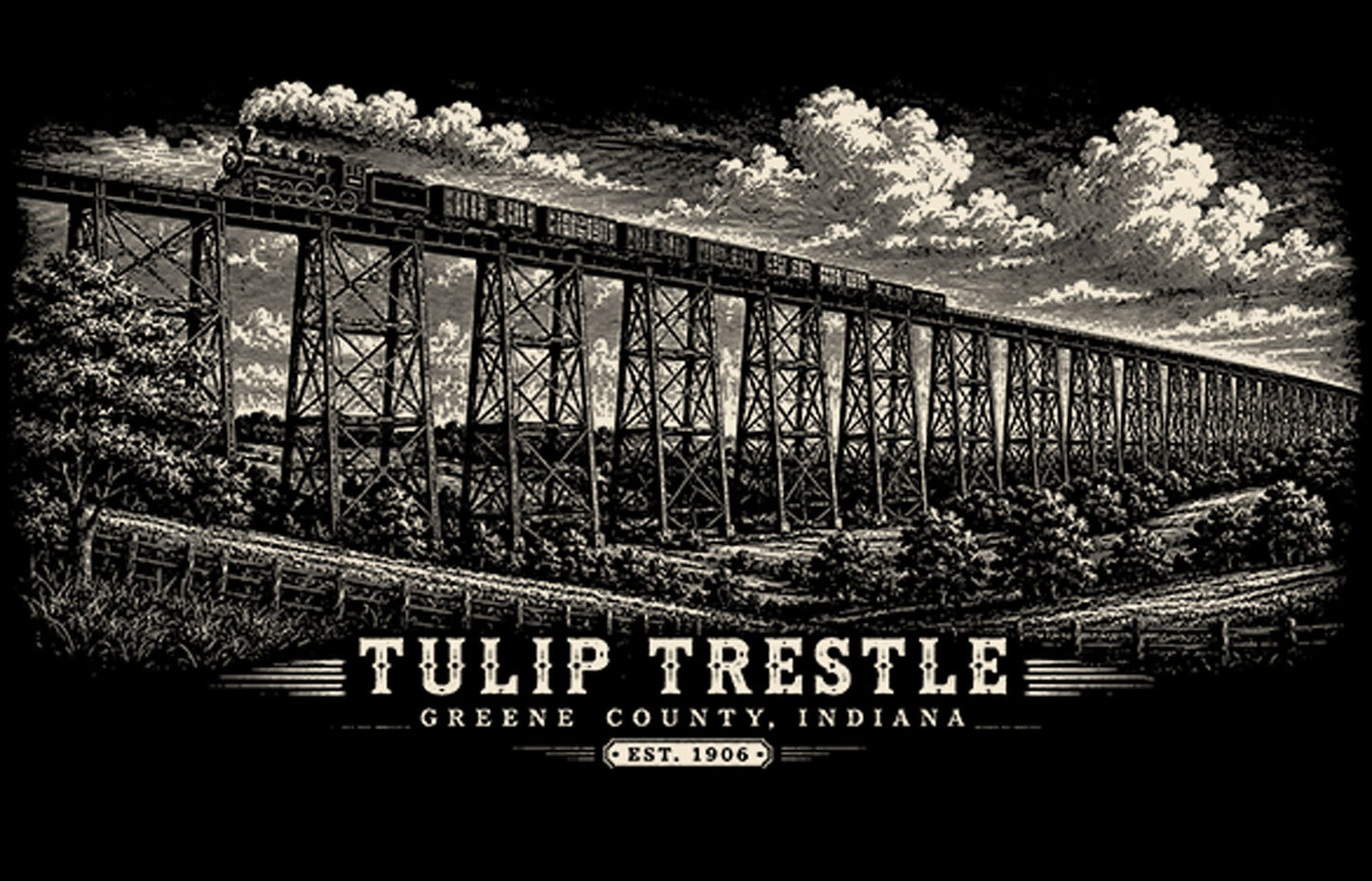 Tulip Trestle Indiana Heritage T-Shirt