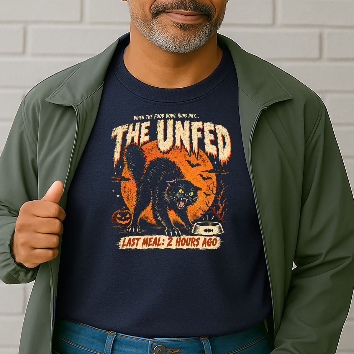 The Unfed – Funny Black Cat Halloween Gildan 5000 T-Shirt
