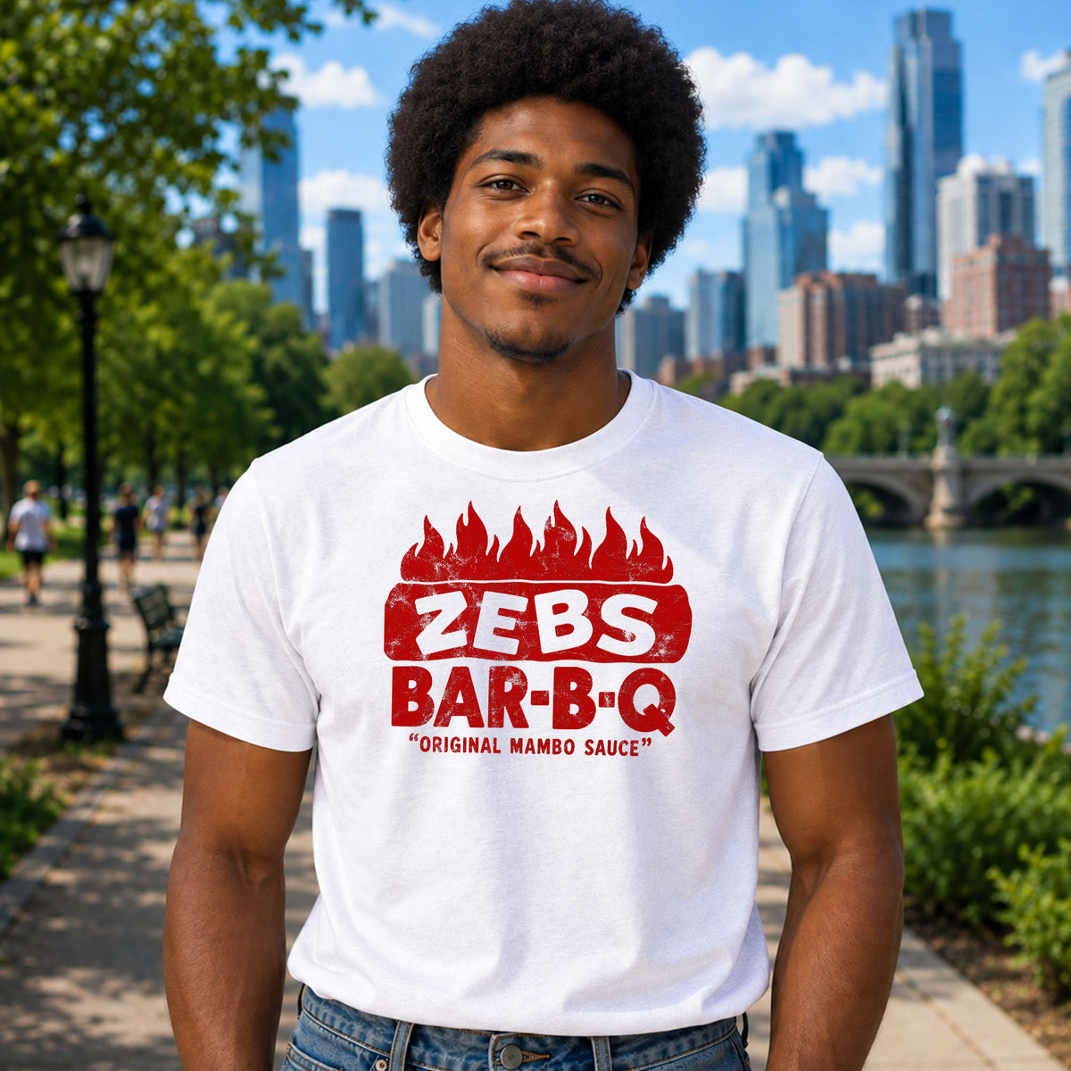 Zebs Bar-B-Q Original Mambo Sauce – Vintage Indianapolis Gildan 5000 T-Shirt